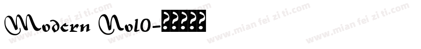 Modern No10字体转换